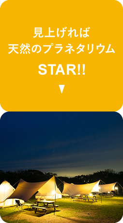 見上げれば天然のプラネタリウム。STAR!!